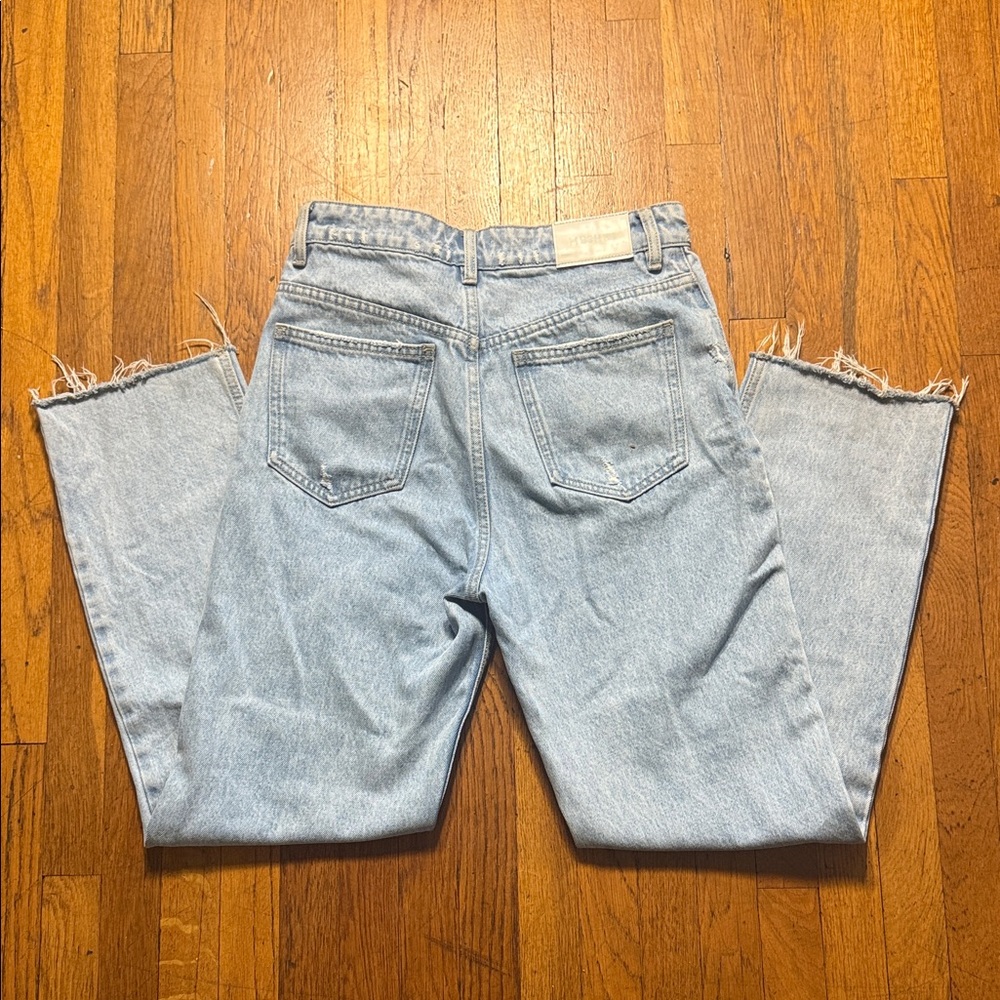 Meshki High Rise Light Blue Distressed Jeans - Picture 4 of 5